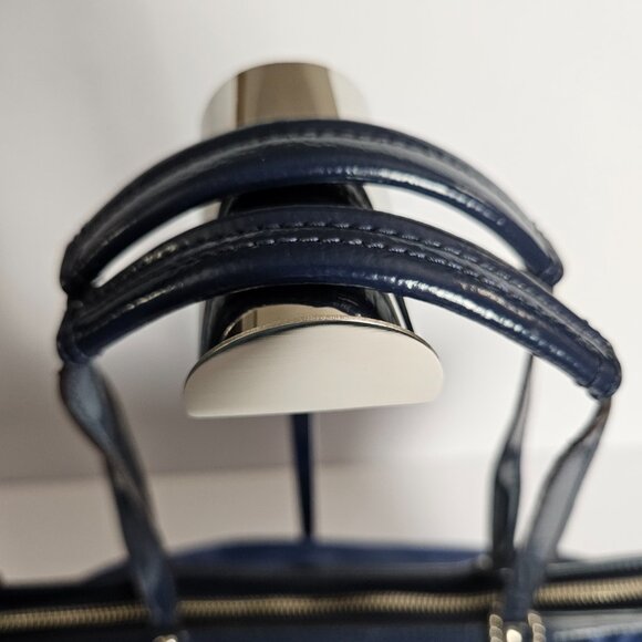 Coach Signature Tote Handbag J1120-F17574 Satin Pink Sequin Band Medium Blue Bag - Picture 10 of 16